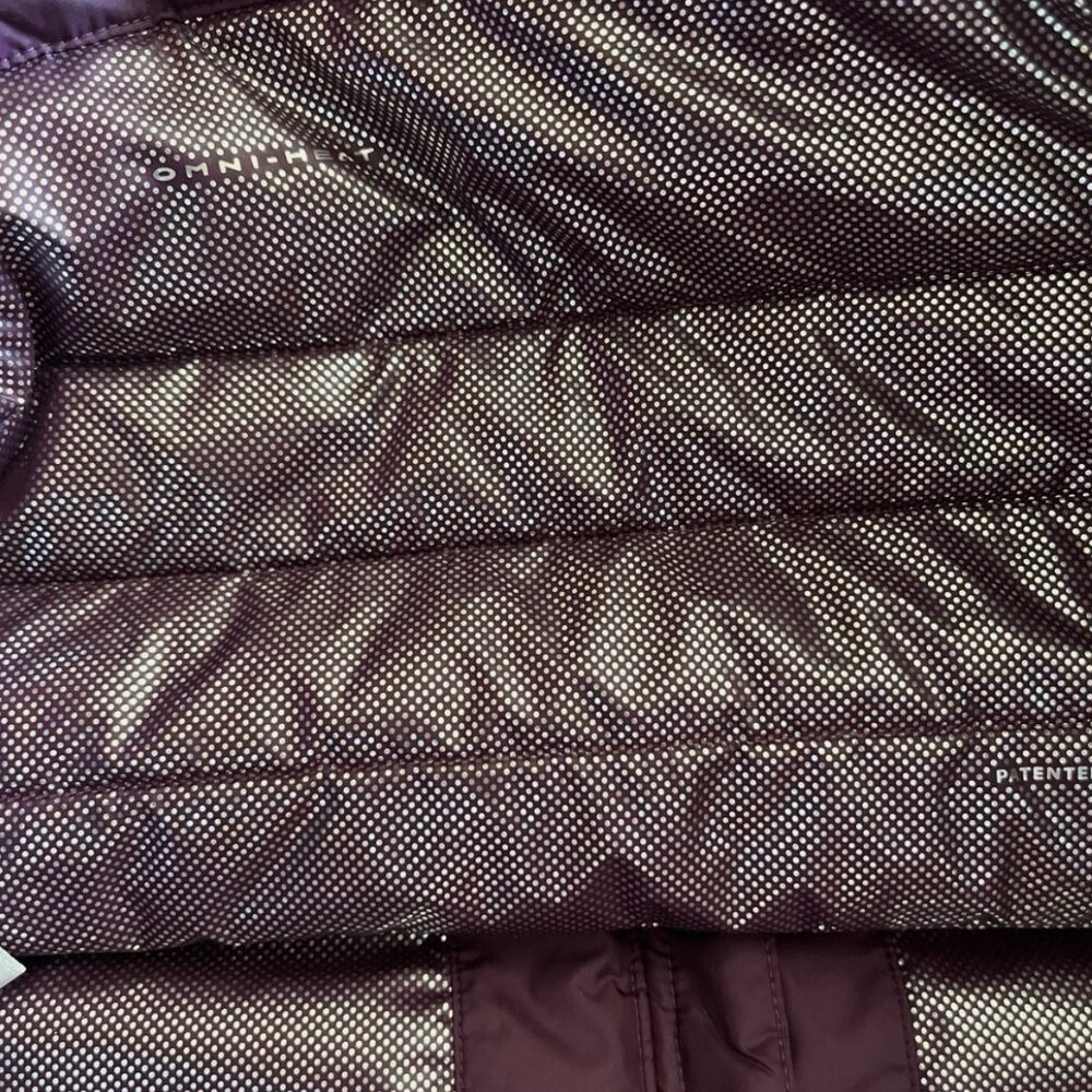 Columbia Jacket Women's Large Purple TurboDown 750TD Omni-Heat Zip Puffer Hooded - Picture 11 of 12